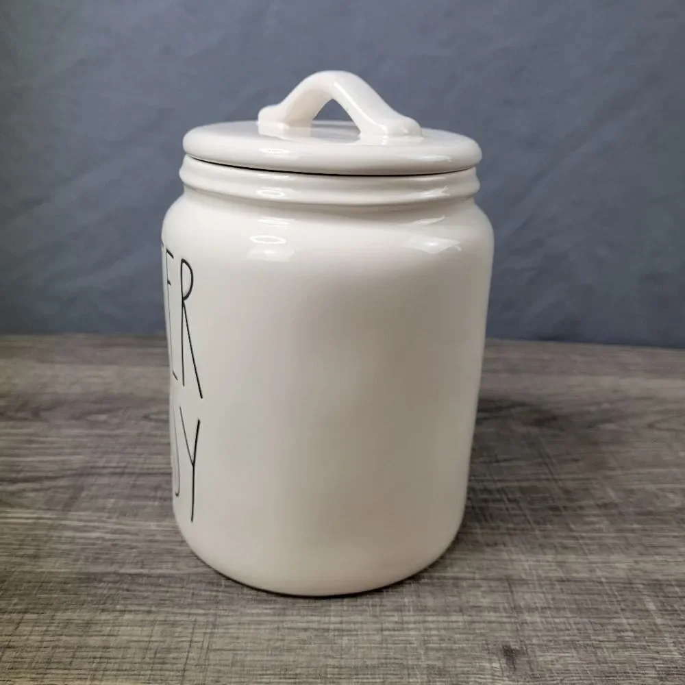 Rae Dunn Artisan Collection Farmhouse Minimilist Easter Candy  Ceramic Canister‎